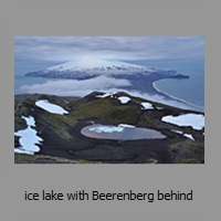 ice lake with Beerenberg behind